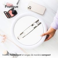 imoshion Lumière LED RVB - Version RVB - Téléphone à lampe annulaire - Anneau lumineux avec trépied - Réglable - Blanc