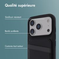 imoshion Coque arrière avec porte-cartes et support Apple iPhone 17 Pro - Noir