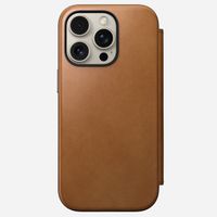 Nomad Étui de téléphone portefeuille Modern Leather Folio iPhone 16 Pro - English Tan