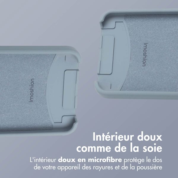 imoshion Coque arrière Color avec cordon amovible et MagSafe Apple iPhone 16e - Ash Blue