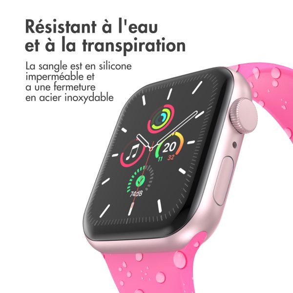 imoshion Bracelet en silicone⁺ Apple Watch Series 1 t/m 11 / SE / Ultra (44/45/46/49 mm) - Taille M/L - Barbie Pink