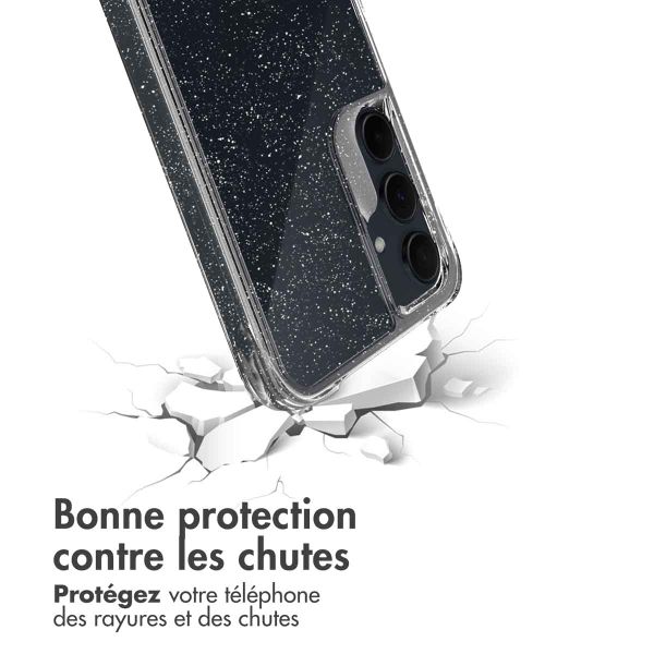 imoshion Coque arrière transparente Pailletée Samsung Galaxy A35 - Argent