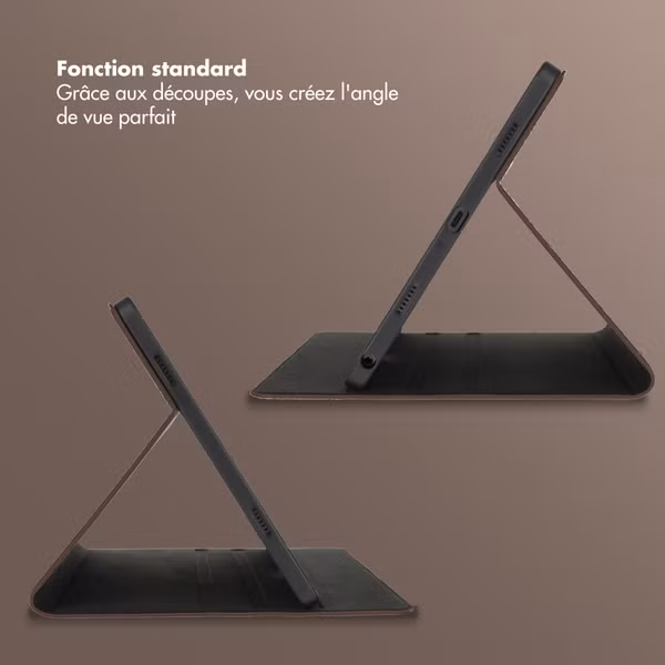 Selencia Coque tablette Riva Samsung Galaxy Tab A11 Plus - Mocha Brown