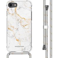 imoshion Coque Design avec cordon iPhone SE (2022 / 2020) / 8 / 7 - White Marble