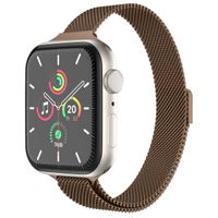 imoshion Bracelet slim Milanese Apple Watch Series 1 t/m 9 / SE (38/40/41 mm) | Series 10 / 11 (42 mm) - Marron