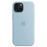 Apple Coque en silicone MagSafe Apple iPhone 15 - Bleu clair