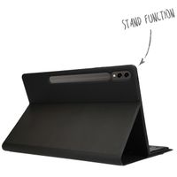 Accezz Étui de tablette portefeuille Bluetooth Clavier QWERTY Samsung Galaxy Tab S9 Plus 12.4 pouces - Noir