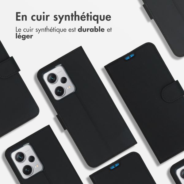 Accezz Étui de télephone Wallet Xiaomi Redmi Note 12 Pro Plus - Noir