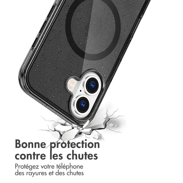 imoshion Coque Sparkle avec MagSafe iPhone 16 - Noir