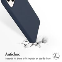 Accezz Coque Liquid Silicone Apple iPhone 14 Plus - Bleu foncé