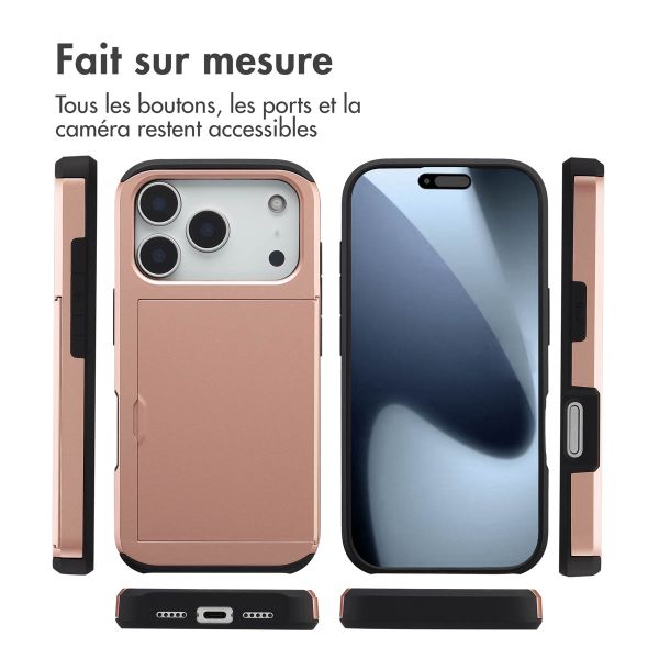 imoshion Coque arrière avec porte-cartes Apple iPhone 17 Pro - Rose Doré