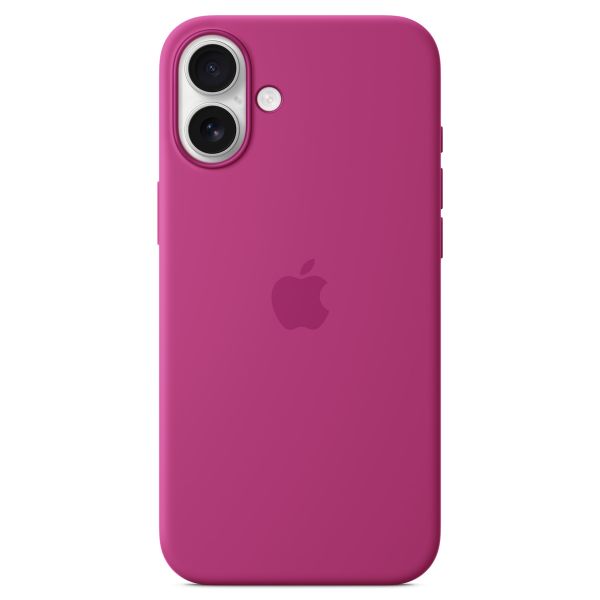 Apple Coque en silicone MagSafe Apple iPhone 16 Plus - Fuchsia