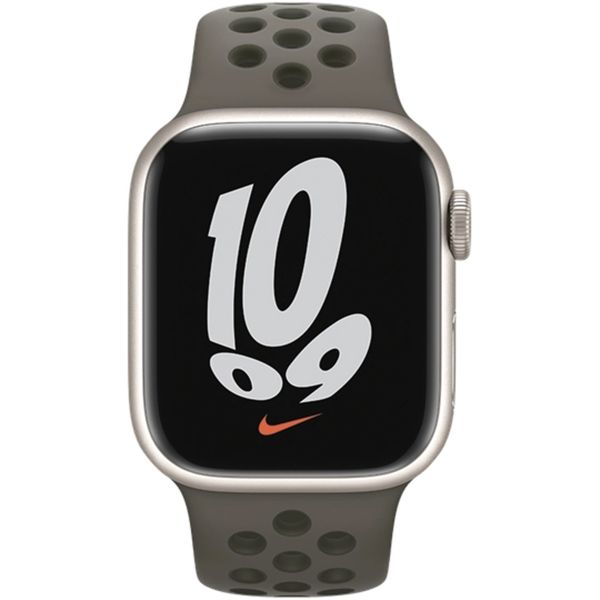 Apple Nike Sport Band Apple Watch Series 1 á 9 / SE (38/40/41 mm) | Series 10 (42 mm) - Olive Gray/Cargo Khaki