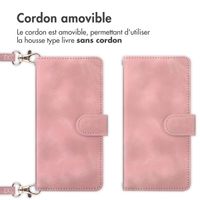 imoshion Etui de téléphone portefeuille avec cordon iPhone SE (2022 / 2020) / 8 / 7 - Rose