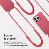 imoshion Coque arrière Color avec cordon amovible et MagSafe Apple iPhone 14 Pro Max - Raspberry
