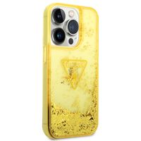Guess Coque Liquid Glitter Apple iPhone 14 Pro - Jaune