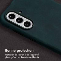 Accezz Coque MagSafe en cuir vintage Samsung Galaxy A56 - Smokey Green