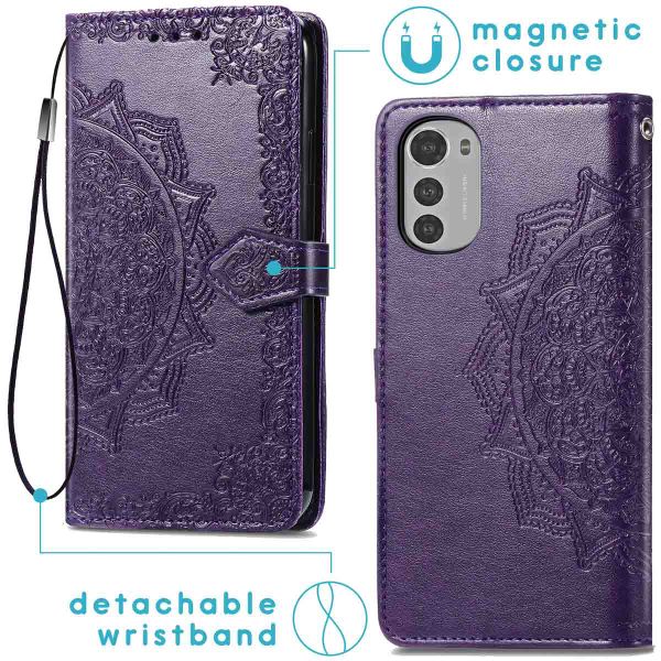 imoshion Etui de téléphone portefeuille Mandala Motorola Moto E32 / E32s - Violet