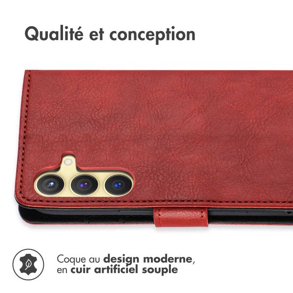 imoshion Étui de téléphone portefeuille Luxe Samsung Galaxy S24 - Rouge