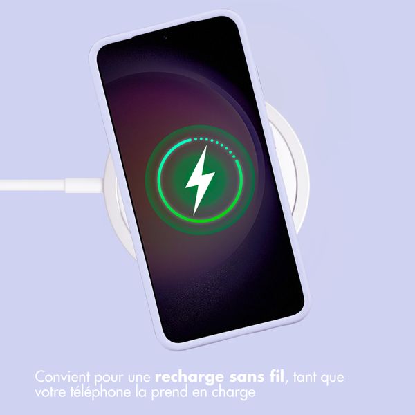 Accezz Coque Liquid Silicone Samsung Galaxy S23 - Violet