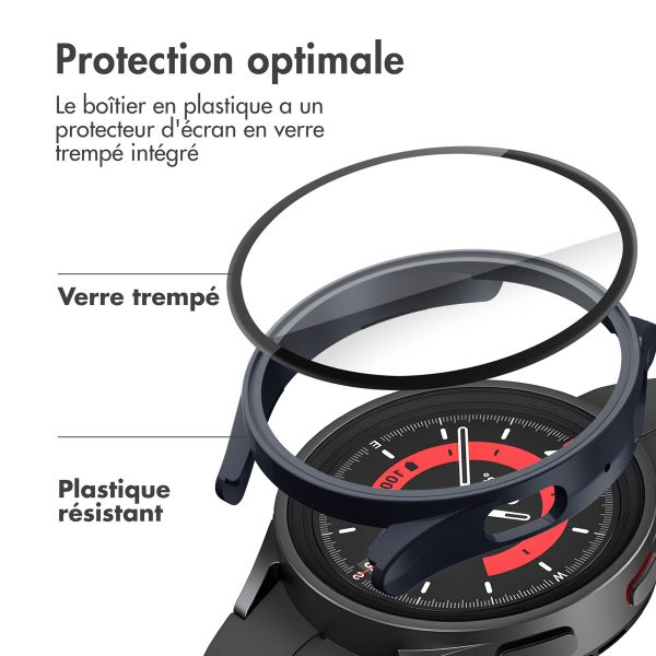 imoshion Coque rigide à couverture complète Samsung Galaxy Watch 5 - 44 mm - Bleu foncé