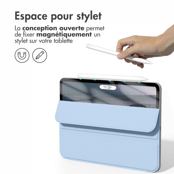 imoshion Magnetic etui de téléphone portefeuille iPad Pro 11 (2018/2020/2021/2022) - Bleu clair