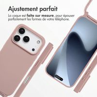 imoshion Coque en silicone avec cordon Apple iPhone 17 Pro - Sand Pink