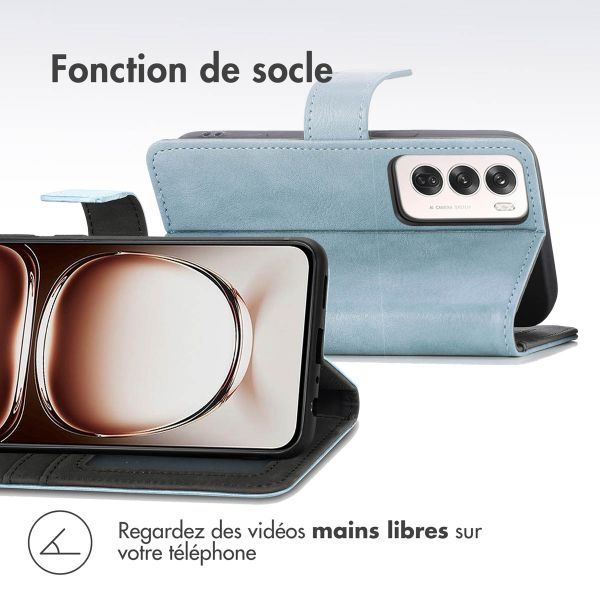 imoshion Étui de téléphone portefeuille Luxe Oppo Reno 12 - Bleu clair