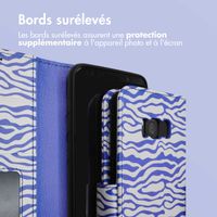 imoshion Étui de télephone portefeuille Design Samsung Galaxy S8 - White Blue Stripes