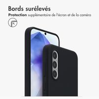 Accezz Coque arrière en silicone liquide avec MagSafe Samsung Galaxy A56 - Noir