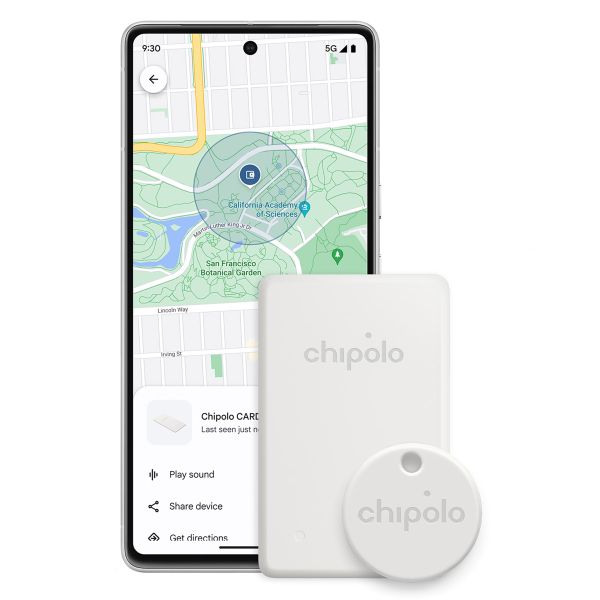 Chipolo Point Bundle - Traceur Bluetooth pour Android - 1x tag & 1x carte - Blanc