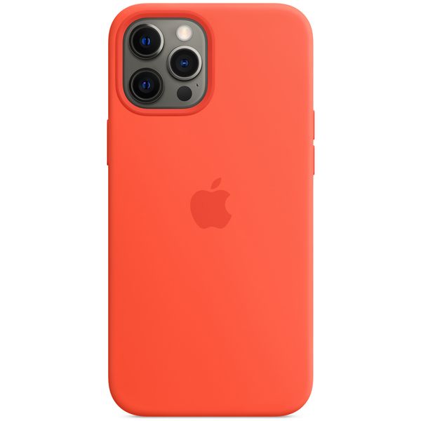 Apple Coque en silicone MagSafe iPhone 12 Pro Max - Electric Orange