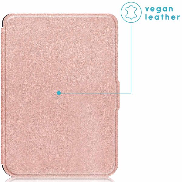 imoshion Étui de liseuse portefeuille Slim Soft Kobo Clara 2E / Tolino Shine 4 - Rose Doré