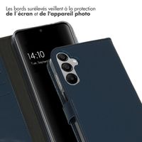 Selencia Étui de téléphone portefeuille en cuir véritable Samsung Galaxy A35 - Bleu