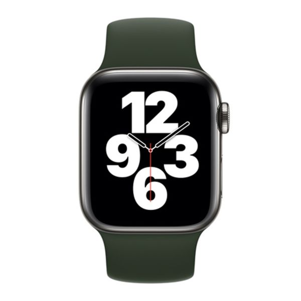 Apple Bracelet Boucle unique en Silicone Apple Watch | 44/45/46/49 mm - Taille 8 - Cyprus Green