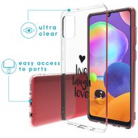 imoshion Coque Design Samsung Galaxy A31 - Live Laugh Love - Noir