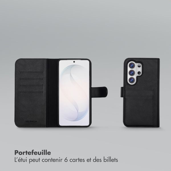 Selencia Étui portefeuille amovible Olyn avec MagSafe Samsung Galaxy S26 Ultra - Noir