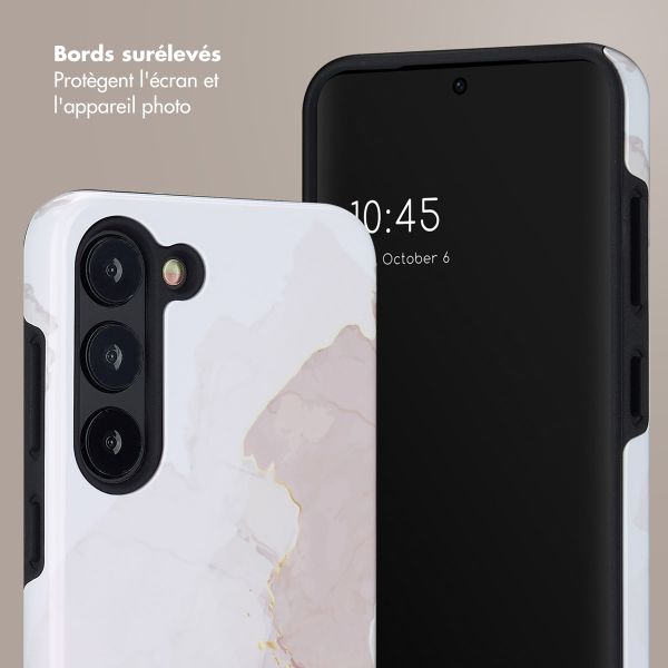 Selencia Coque arrière Vivid Samsung Galaxy S23 - Marble Light Brown