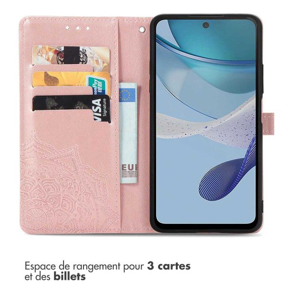 imoshion Etui de téléphone portefeuille Mandala Motorola Moto G53 - Rose Dorée