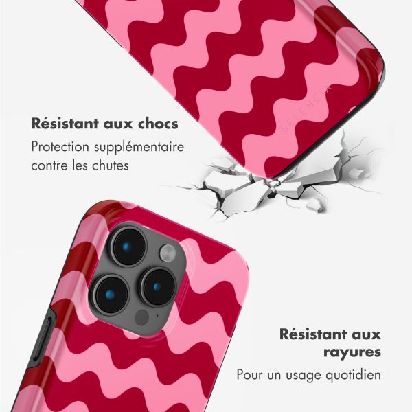 Selencia Coque arrière Vivid Tough avec MagSafe iPhone 15 Pro Max - Wave Vibes Lipstick