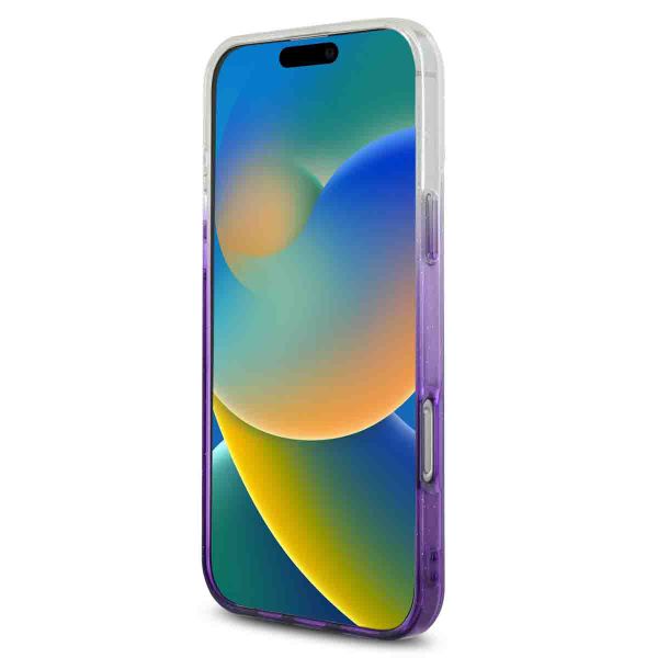 Guess Coque MagSafe IML Glitter Gradient Apple iPhone 16 Pro Max - Purple