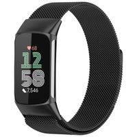 imoshion Bracelet magnétique milanais Fitbit Charge 5 - Taille M - Noir