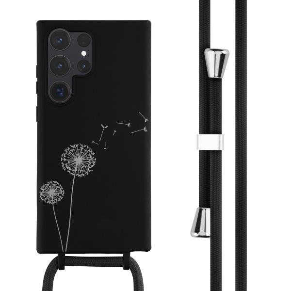 imoshion Coque design en silicone avec cordon Samsung Galaxy S23 Ultra - Dandelion Black