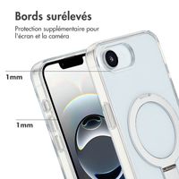 Accezz Coque Ring Stand avec MagSafe Apple iPhone 16e - Transparent