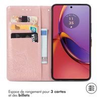 imoshion Etui de téléphone portefeuille Mandala Motorola Moto G84 - Rose dorée