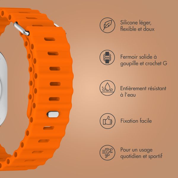 Accezz Bracelet Ocean Apple Watch Series 1 - 11 / SE / Ultra (44/45/46/49 mm) - Orange