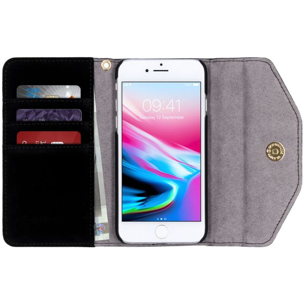 iDeal of Sweden Mayfair Clutch Velvet iPhone SE (2022 / 2020) / 8 / 7 / 6(s) - Noir