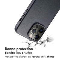 Accezz Coque arrière en cuir avec MagSafe iPhone 14 Pro Max - Onyx Black