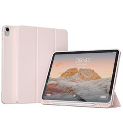 Accezz Coque tablette portefeuille Smart Silicone Apple iPad Air 11 pouces (2025) M3 / (2024) M2 / Air 5 (2022) / Air 4 (2020) - Rose