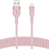 Belkin ﻿Câble Boost↑Charge™ USB-A vers Lightning en silicone tressé - 1 mètre - Rose